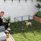 PawHut - Parc de jeux pour chien portable et pliable 8 panneaux robuste - 24 po L-La porte dispose d’un loquet sécurisé pour la sécurité et un accès facile