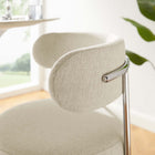 Modway - Albie Tissu Tabourets de bar Ensemble de 2 - Argent beige-Assemblée requise