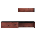 Modway - Kinetic Support mural de 38" Bureau avec armoire et tablette - Black Cherry-Bureau, armoire et tablette murales
