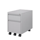 Ceha - Piètement mobile, série MDG, tiroirs boîte-classeur, gris métallique-Sécurité de rangement : Système central verrouillable avec 2 clés pour la tranquillité d'esprit.