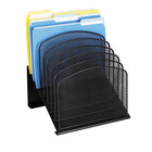Safco - Organisateur Onyx avec 8 sections étagées - Noir-Huit sections verticales à plusieurs niveaux de 1" de large