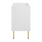 Modway - Chaucer 36" Armoire de toilette de salle de bain (lavabo non inclus) - Blanc-Portes en rotin tissé