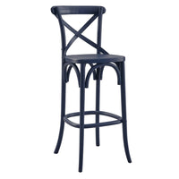 Modway - Gear Tabouret de bar - Bleu Minuit-Tabouret de bar de ferme moderne