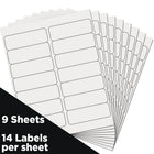 JAM Paper Étiquettes postales, 1 1/3 x 4 po, blanc, 252/paquet-Blanc