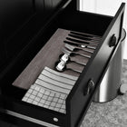 HOMCOM - Armoire de cuisine haute avec tiroir - noir-Le MDF peint et les panneaux de particules sont faciles à nettoyer 