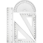 Westcott - Ensemble de géométrie 4 pièces - Transparent-Ensemble de géométrie 4 pièces