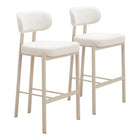 Zuo - Aurea Tabouret de bar - Gris pâle - Ensemble de 2-Acier thermolaqué