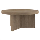 Hudson&Canal - Table basse ron Holm 32" de largeur - Chêne gris vieilli-Le plateau de table a une capacité de poids de 50 lb