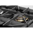 Kucht - 48 po Série KXD Cuisinière double énergie Propane - Gemstone-Cuisinière entièrement en acier inoxydable titane avec poignée dorée professionnelle pour une expérience culinaire ultime