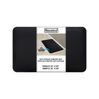 Rocelco – Tapis anti-fatigue moyen de calibre commercial MAFM pour bureau debout, 30 x 20 po, noir-Son matériau antidérapant de qualité commerciale rend ce tapis idéal pour les bureaux debout, le personnel de vente au détail, et pour n’importe quel environnement où il faut rester debout pendant de longues périodes.