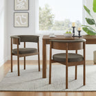 Modway - Clea Revêtement courbé Chaises de salle à manger Ensemble de 2 - Taupe-Épingles de pied non marquées