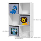 Qaba - Armoire de rangement pour jouets avec étagère pour chambre d’enfant, salle de jeux, couloir - blanc-Présente un joli motif d’animal adapté à divers environnements  
