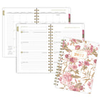 AT-A-GLANCE - Agenda hebdomadaire/mensuel BADGE floral 2027 - 8 1/2 po H x 5 1/2 po l - multicolore - bilingue-Reliure à double spirale