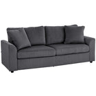 HOMCOM - Canapé 3 places rembourré pour chambre - gris foncé-Le pack de ressorts et l'éponge haute densité assurent un confort d'assise durable 