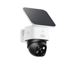 eufy Security - SoloCam S340 caméra de sécurité solaire, caméra extérieure sans fil, Blanc-Deux caméras et une surveillance complète : Bénéficiez d'une vue d'ensemble tout en faisant un gros plan des détails importants, le tout en une seule image