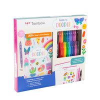 Tombow - Apprendre à Doodle kit-18 marqueurs TwinTone à double pointe avec deux choix de pointes pour des lignes audacieuses ou extra fines ; l'encre à base d'eau ne traverse pas la plupart des papiers