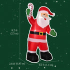 HOMCOM - 8 pieds Noël Vacances Jardin Gonflable Extérieur - Lumière LED - Rouge-Gonflage automatique après la mise sous tension vous permet d'utiliser facilement 