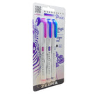 Zebra - Enlumineur Zebra Mildliner Mix - Assortiment cool - Paquet de 3-Encre pigmentée translucide à base d'eau