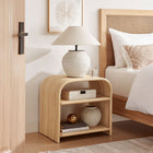Modway - Eve Rotin naturel courbé Table d’appoint - Naturel-Conception courbe