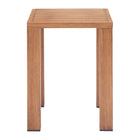 Zuo - Regels Table d’appoint - Naturel-Bois imitation bois avec accents en aluminium au style moderne raffiné