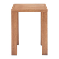 Zuo - Regels Table d’appoint - Naturel-Bois imitation bois avec accents en aluminium au style moderne raffiné