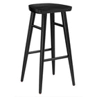 Modway - Saville Dos sans dos Tabourets de bar - Noir - Ensemble de 2-Glissades de pied ajustables sans marquage