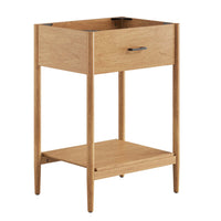 Modway - Zaire 24" Armoire de toilette de salle de bain (lavabo non inclus) - Naturel-MDF et caoutchouc