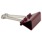 JAM Paper - Pinces à baguette colourées - grandes - 1 1/2 po (41 mm) - pinces bourgogne - 12/paquet-La prise ferme des pinces à baguette maintient les piles de papiers libres solidement attachées ensemble, sans risque de glissement ou de chute