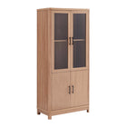 Manhattan Comfort - Jodie 31 po Bibliothèque Mid-Century Moderne - Érable - Lot de 3-Finition en bois à grain magnifique