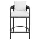 Modway - Tahoe Terrasse extérieure Aluminium pour patio Tabouret de comptoir - 36,5 po - Blanc-Assemblée requise