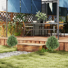 HOMCOM - Arbres de cyprès artificiels 24 po avec piquet de sol - vert - ensemble de 2-Convient pour embellir l’allée, la terrasse ou le balcon 