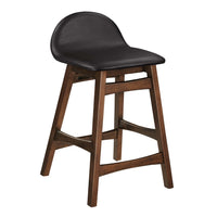 Modway - Juno Tabouret de comptoir - Brown - Ensemble de 2-Tabouret de comptoir en bois du milieu du siècle