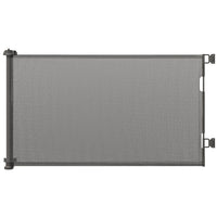 PawHut - Barrière pour Chien Rétractable avec Maille Pliable pour Maison - Gris-Peut s'adapter aux ouvertures de moins de 59,1 po (150 cm) – parfait pour les escaliers, les couloirs et les corridors
