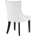 Modway - Marquis Imitation cuir Chaise à manger Ensemble de 2 - Blanc-Capsules de pied non marquées
