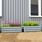 Outsunny - Plates-bandes surélevées 39 po x 23 po x 12 po, lot de 2-Dessus plats : à soulever et transporter en toute sécurité 