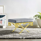 Modway - Rove Velours Performance Velvet Banc - Gris or-Revêtement en velours de performance