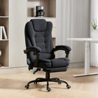 Vinsetto - Fauteuil de bureau à massage vibrant 7 points avec repose-pieds et roulettes pivotantes - noir-Faites une pause et étirez-vous avec un angle d’inclinaison de 155°