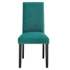 Modway - Parcel Restauration Tissu rembourré Fauteuil d’appoint - Sarcelle-Capacité de poids de la chaise : 285 lb.