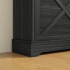 HOMCOM - Armoire à chaussures étroite style ferme avec 2 tiroirs basculants et étagères réglables - gris vieilli-Conception anti-basculement assurant la sécurité au quotidien 