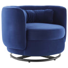 Modway - Relish Performance Velvet Chaise pivotante - Marine noire-Chaise pivotante d’accent