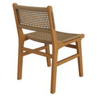 Modway - Rowe Terrasse extérieure Bois de teck Chaise à manger - Naturel-Conception sans bras