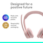 Logitech - Zone 300 casque Bluetooth sans fil avec microphone anti-parasite - Rose-Remplacez vos oreillettes comme vous l’entendez: les oreillettes remplaçables prolongent la durée de vie du casque (disponibles séparément à l’achat)
