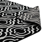 Modway - Frame Treillis marocain de transition Tapis de comédie 8 pi l x 10 pi L - Noir et blanc-Haute densité / Tissé à la machine
