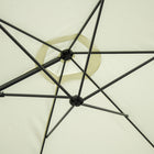 Outsunny - Parasol de patio déporté 8,5 pi avec rotation à 360°, beige-Fabriqué en tissu polyester adapté à l'extérieur et structure en acier avec revêtement en poudre pour une grande stabilité  