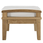 Modway - Marina Terrasse extérieure Teck Ottoman in Blanc naturel-Coussins résistants à l’eau et aux rayons UV