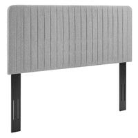 Modway - Milenna Chenal Touffé Tissu rembourré Tête de lit King/King de Californie, Gris clair-Tête de lit Channel Tufted King/California King
