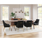 Zuo - Maxine Chaise de salle à manger - Noir/Or-Dimensions: 23,6 po L x 22,8 po L x 32,7 po H