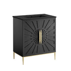 Modway - Awaken 30" Vanette de salle de bain - Noir noir-Armoire de toilette moderne pour salle de bain