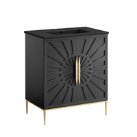 Modway - Awaken 30" Vanette de salle de bain - Noir noir-Armoire de toilette moderne pour salle de bain