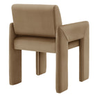 Modway - Daven Cuir végane Fauteuil à manger in Taupe-Assemblée requise